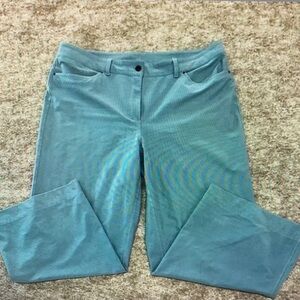 Lululemon Athletic Career Workwear Wide Leg Teal Flare Pants Size 33